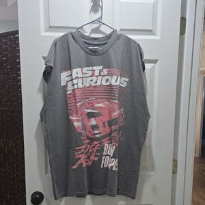 Fast & Furious Men's Gray Graphic Muscle Shirt. Size XL, NWTs.